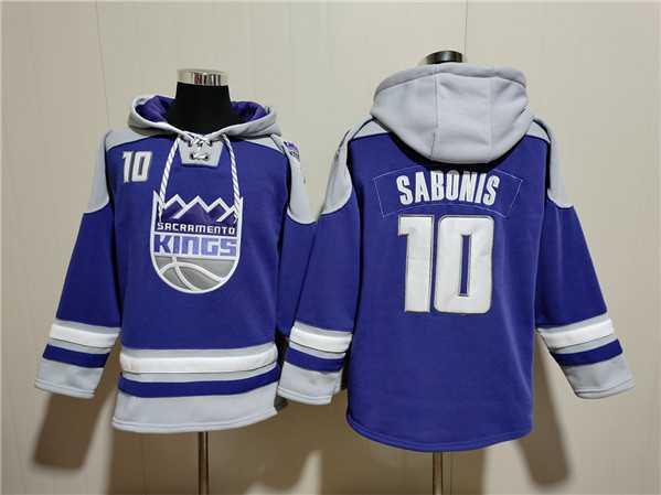Men's Sacramento Kings #10 Domantas Sabonis Purple Gray Lace-Up Pullover Hoodie,We sell and wholesale Men's Sacramento Kings #10 Domantas Sabonis Purple Gray Lace-Up Pullover Hoodie on line form chian!